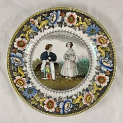Creil Polychrome Transferware Plate - Le Polichinel
